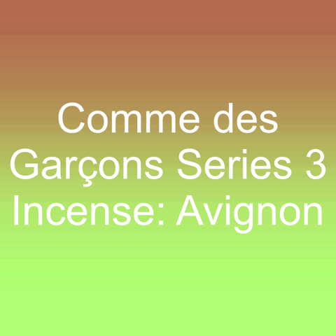 Comme des garcons series 3 incense deals